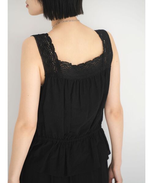 Ungrid（アングリッド）の「レースデザインノースリブラウス（シャツ/ブラウス・レディース・ピンク/ブルー/オフホワイト/ブラック・FREE）」の14枚目の写真