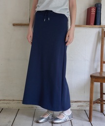 リブマキシスウェットSK/Ribbed maxi sweat skirt