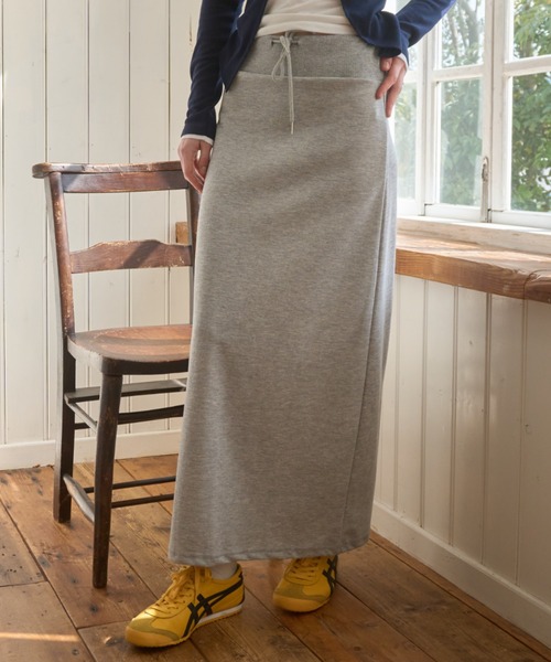 Birthday room（バースデイルーム）の「リブマキシスウェットSK/Ribbed maxi sweat skirt（スカート・レディース・パープル/グレー/ブルー・FREE）」の5枚目の写真