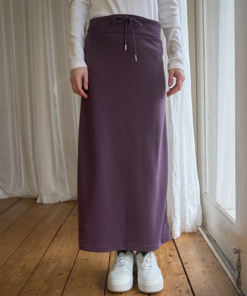 Birthday room（バースデイルーム）の「リブマキシスウェットSK/Ribbed maxi sweat skirt（スカート・レディース・パープル/グレー/ブルー・FREE）」の19枚目の写真