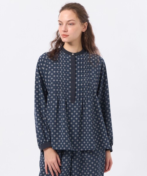 MACKINTOSH PHILOSOPHY(マッキントッシュ フィロソフィー)の「【CRANWELL SHIRTS(クランウェル シャツ)】ラッケンブースプリント(シャツ/ブラウス・レディース・グレー系その他/ネイビー・38/36)」の2枚目の写真