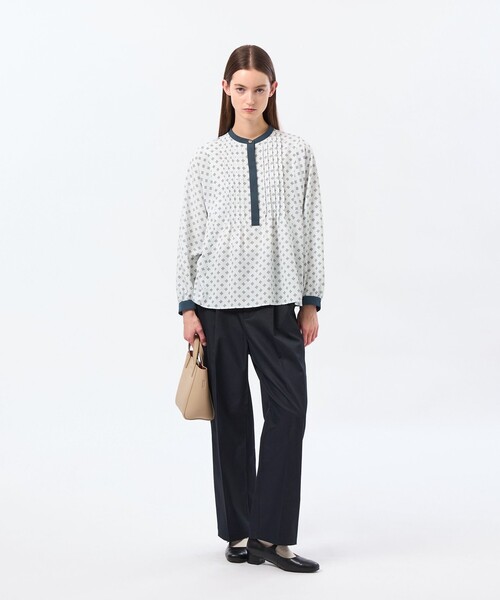MACKINTOSH PHILOSOPHY(マッキントッシュ フィロソフィー)の「【CRANWELL SHIRTS(クランウェル シャツ)】ラッケンブースプリント(シャツ/ブラウス・レディース・グレー系その他/ネイビー・38/36)」の3枚目の写真
