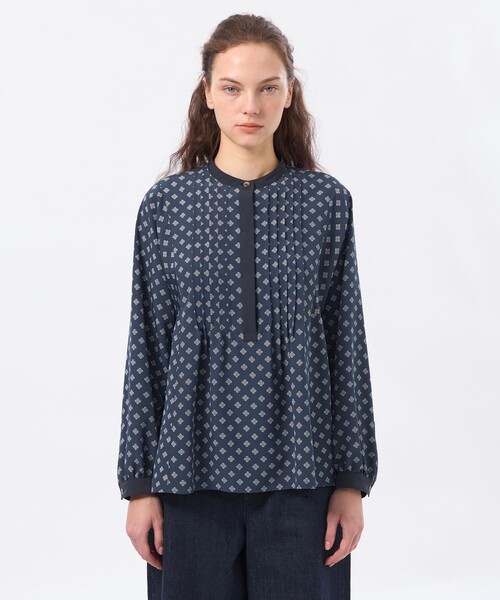 MACKINTOSH PHILOSOPHY(マッキントッシュ フィロソフィー)の「【CRANWELL SHIRTS(クランウェル シャツ)】ラッケンブースプリント(シャツ/ブラウス・レディース・グレー系その他/ネイビー・38/36)」の5枚目の写真