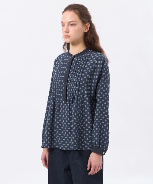 MACKINTOSH PHILOSOPHY(マッキントッシュ フィロソフィー)の「【CRANWELL SHIRTS(クランウェル シャツ)】ラッケンブースプリント(シャツ/ブラウス・レディース・グレー系その他/ネイビー・38/36)」の6枚目の写真