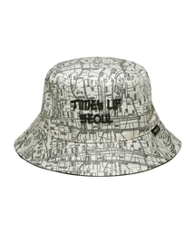 TIME SLIP（タイムスリップ）の「オールドソウルマップバケットハット ベージュ/ブラック TKL07835（ハット）」