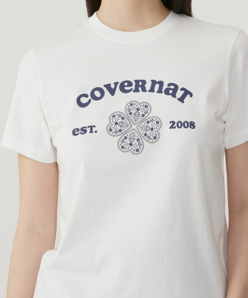 COVERNAT WOMAN(カバーナットウーマン)の「ウーマンレギュラーフィットアーチクローバーハートTシャツホワイト(Tシャツ/カットソー・レディース・その他・LARGE/WS/WM)」の7枚目の写真