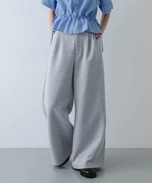 SENSE OF PLACE by URBAN RESEARCH(センスオブプレイスバイアーバンリサーチ)の「ポンチスラックスパンツ(その他パンツ・レディース・ライトグレー/ブラック/オフホワイト・SMALL/MEDIUM)」の4枚目の写真