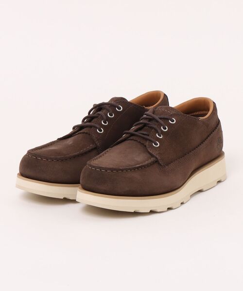 Timberland(ティンバーランド)の「Timberland ティンバーランド BRITTON MILLS LACE UP SHOE【本革】メンズシューズ(ブリットンミルズレースアップシューズ) A43JG EIV ダークブラウン(モカシン/デッキシューズ・メンズ・ダークブラウン・25.5cm/26.0cm/26.5cm/27.0cm/27.5cm/28.0cm/25.0cm)」の1枚目の写真