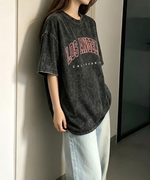 LAC-VERT(ラック・ヴェール)の「ヴィンテージ風カレッジロゴTシャツ(Tシャツ/カットソー・レディース・ブラック・LARGE/MEDIUM)」の7枚目の写真