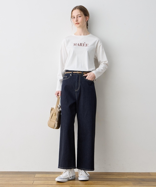 LE SOUK HOLIDAY(ルスークホリデー)の「シルケットロゴロンT【接触冷感・綿100%】(Tシャツ/カットソー・レディース・ブラック/ベージュ/オフホワイト・M/L)」の13枚目の写真