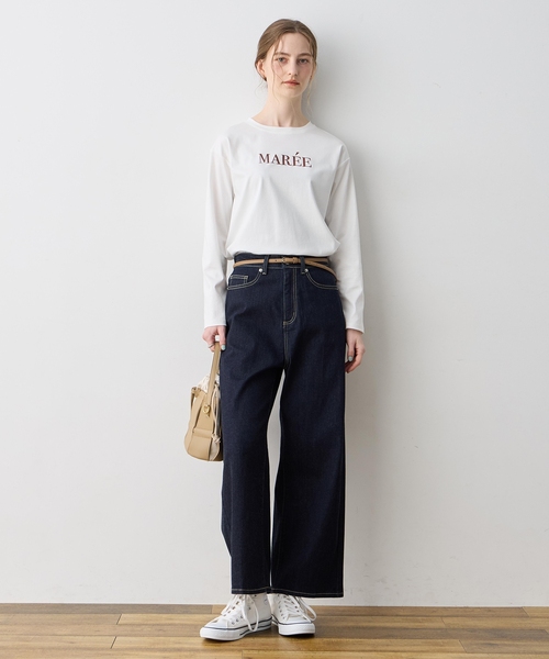 LE SOUK HOLIDAY(ルスークホリデー)の「シルケットロゴロンT【接触冷感・綿100%】(Tシャツ/カットソー・レディース・ブラック/ベージュ/オフホワイト・M/L)」の14枚目の写真