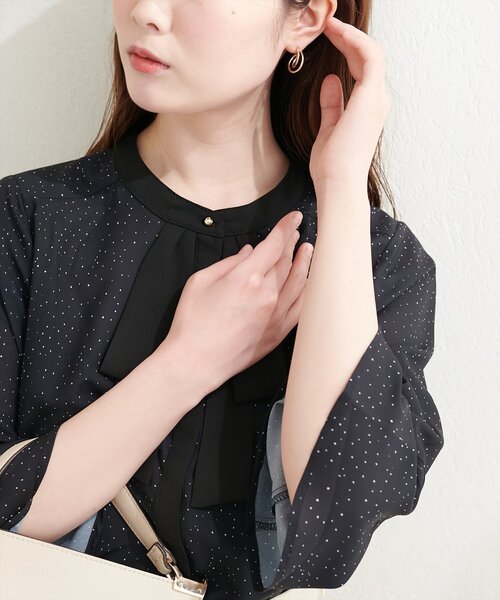 natural couture(ナチュラルクチュール)の「フレアカフス袖リボンボウタイブラウス(シャツ/ブラウス・レディース・オフホワイト/その他2/その他1/ネイビー/ラベンダー・FREE)」の18枚目の写真