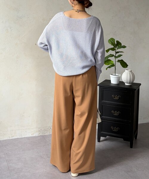 Chez toi（シェトワ）の「カットジョーゼットタックパンツ（その他パンツ・レディース・ブラック/ライム/ベージュ/ブルー・FREE）」の20枚目の写真
