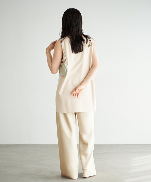 plage(プラージュ)の「Satin Bias Relax パンツ(その他パンツ・レディース・チャコールグレー/ブラック/ベージュ・34/36/38)」の14枚目の写真