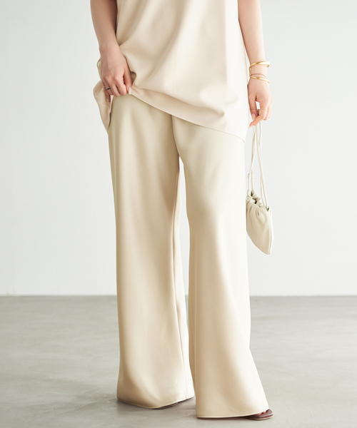 plage(プラージュ)の「Satin Bias Relax パンツ(その他パンツ・レディース・チャコールグレー/ブラック/ベージュ・34/36/38)」の15枚目の写真