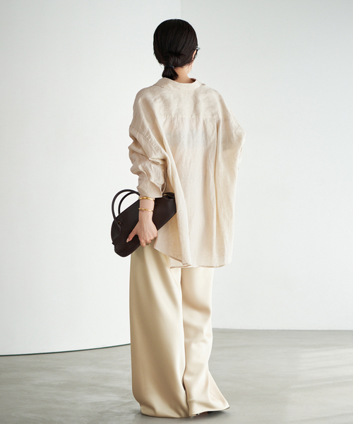 plage(プラージュ)の「Satin Bias Relax パンツ(その他パンツ・レディース・チャコールグレー/ブラック/ベージュ・34/36/38)」の21枚目の写真