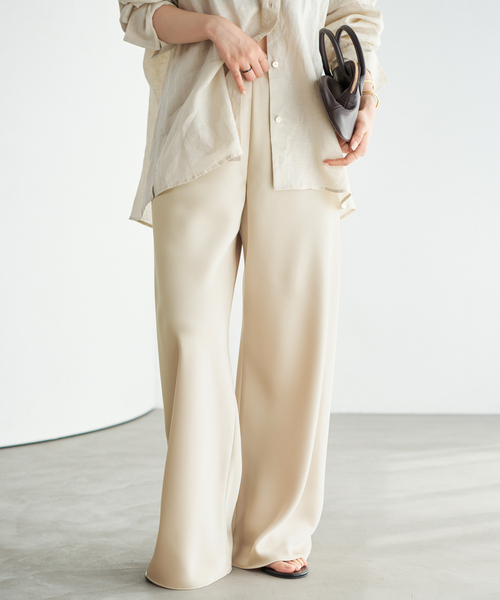 plage(プラージュ)の「Satin Bias Relax パンツ(その他パンツ・レディース・チャコールグレー/ブラック/ベージュ・34/36/38)」の22枚目の写真