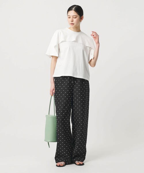 BEAUTY&YOUTH UNITED ARROWS(ビューティーアンドユースユナイテッドアローズ)の「【WEB限定 Wardrobe DAILY MINIMAL】ドビードット イージーパンツ ウォッシャブル(その他パンツ・レディース・モカ/ブラック・S/M)」の15枚目の写真