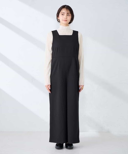 a.v.v（アーヴェヴェ）の「スクエアネックオールインワン（サロペット/オーバーオール・レディース・ブラック・38/40）」の8枚目の写真