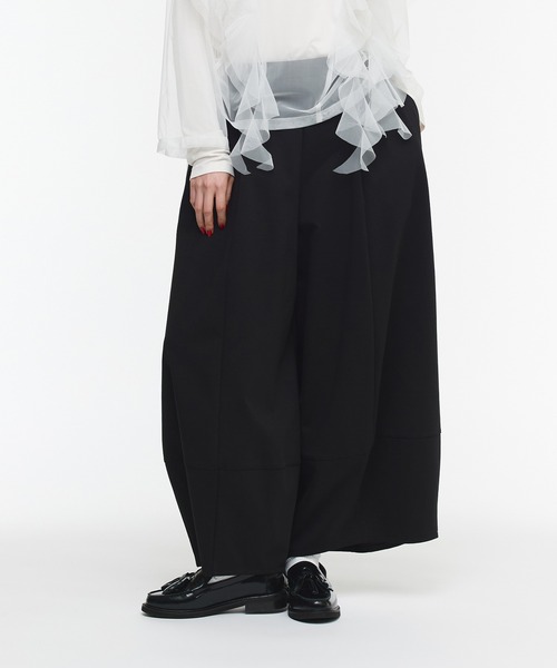 Narcissus（ナルシス）の「【Narcissus】ボリュームタックパンツ ワイド スラックス（その他パンツ・レディース・ホワイト/ブラック・FREE）」の2枚目の写真