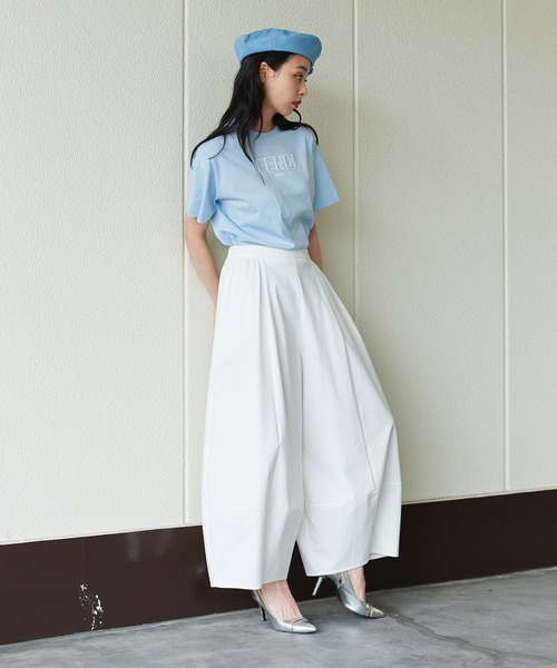 Narcissus（ナルシス）の「【Narcissus】ボリュームタックパンツ ワイド スラックス（その他パンツ・レディース・ホワイト/ブラック・FREE）」の4枚目の写真