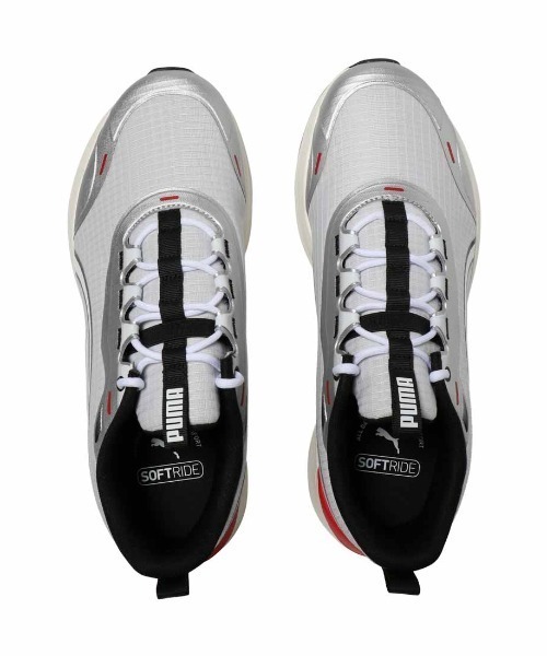 PUMA(プーマ)の「プーマ PUMA SOFTRIDE ムーブオン F WD(スニーカー・メンズ・ホワイト×シルバー・25.0cm/25.5cm/26.0cm/26.5cm/27.0cm/27.5cm/28.0cm)」の4枚目の写真