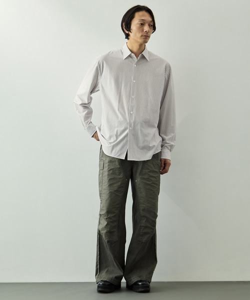 KANEMASA PHIL.(カネマサフィル)の「【KANEMASA PHIL./カネマサフィル】46G Stripe Modest Shirt(シャツ/ブラウス・メンズ・ブルー/ホワイト・S/M/L)」の3枚目の写真