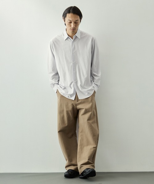 KANEMASA PHIL.(カネマサフィル)の「【KANEMASA PHIL./カネマサフィル】46G Stripe Modest Shirt(シャツ/ブラウス・メンズ・ブルー/ホワイト・S/M/L)」の4枚目の写真