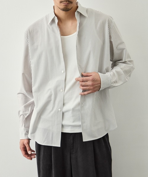 KANEMASA PHIL.(カネマサフィル)の「【KANEMASA PHIL./カネマサフィル】46G Stripe Modest Shirt(シャツ/ブラウス・メンズ・ブルー/ホワイト・S/M/L)」の14枚目の写真