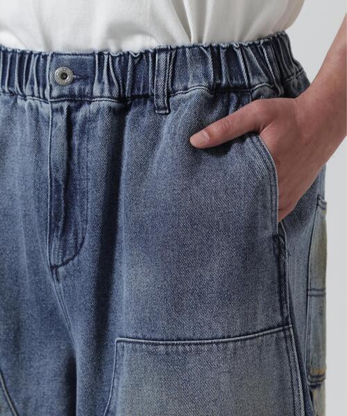 B omnivore/ビーオムニボー W KNEE SHORTS DENIM ダブルニーショーツ