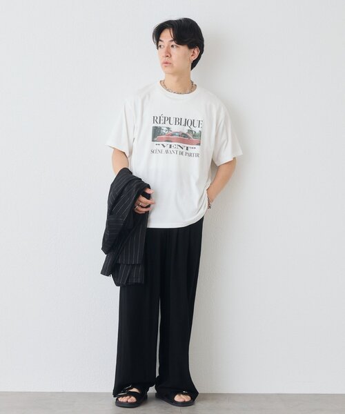 DISCOAT(ディスコート)の「【Enlude】アソートクラシックカーグラフィックTシャツ《ユニセックス》(Tシャツ/カットソー・レディース・ネイビー/チャコールグレー/オフホワイト/ライトベージュ・FREE)」の5枚目の写真