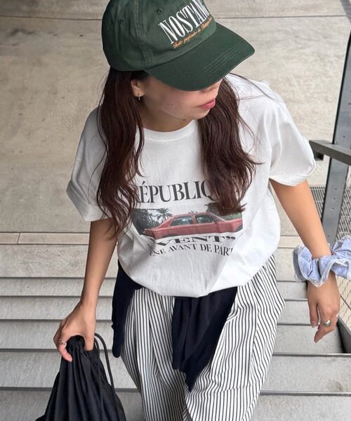 DISCOAT(ディスコート)の「【Enlude】アソートクラシックカーグラフィックTシャツ《ユニセックス》(Tシャツ/カットソー・レディース・ネイビー/チャコールグレー/オフホワイト/ライトベージュ・FREE)」の14枚目の写真