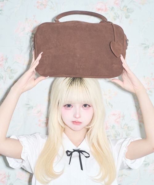 ハートチャーム付き2wayボストンバッグ（ハンドバッグ）｜Lovilyn