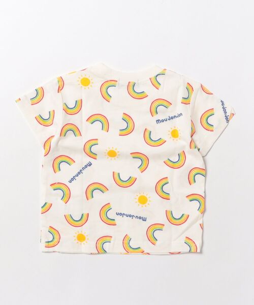 Moujonjon(ムージョンジョン)の「虹・海の生き物総柄Tシャツ(Tシャツ/カットソー・キッズ・ホワイト/エメラルド・80/90/100/110/120)」の3枚目の写真