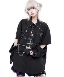 TRAVAS TOKYO（トラバス トウキョウ）の「『TRAVAS TOKYO/トラバス トーキョー』袖セパレートパンクデザインシャツ（シャツ/ブラウス）」
