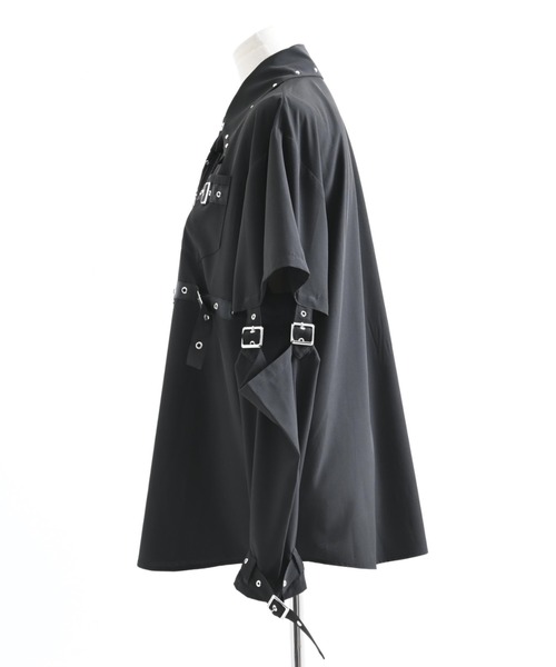 TRAVAS TOKYO(トラバス トウキョウ)の「『TRAVAS TOKYO/トラバス トーキョー』袖セパレートパンクデザインシャツ(シャツ/ブラウス・レディース・ブラック/ホワイト・FREE)」の14枚目の写真