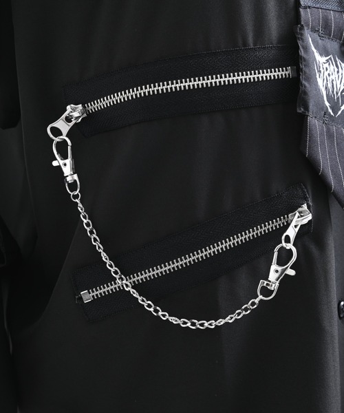 TRAVAS TOKYO(トラバス トウキョウ)の「『TRAVAS TOKYO/トラバス トーキョー』袖セパレートパンクデザインシャツ(シャツ/ブラウス・レディース・ブラック/ホワイト・FREE)」の20枚目の写真