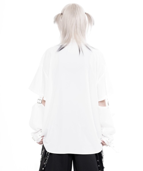 TRAVAS TOKYO(トラバス トウキョウ)の「『TRAVAS TOKYO/トラバス トーキョー』袖セパレートパンクデザインシャツ(シャツ/ブラウス・レディース・ブラック/ホワイト・FREE)」の10枚目の写真