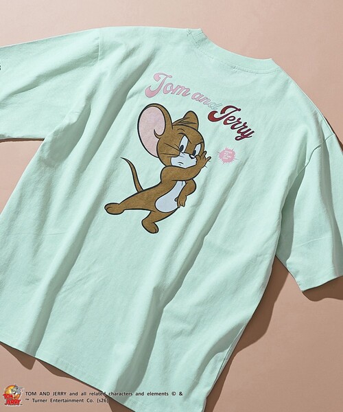 Tom&Jerry(トムアンドジェリー)の「TOM and JERRY (トムとジェリー)ヴィンテージライクTシャツ(Tシャツ/カットソー・メンズ・ベージュ/イエロー/ネイビー/ライム/ダークグレー/その他2/その他1・S/M/L/XL)」の7枚目の写真