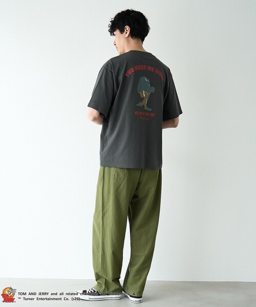 Tom&Jerry(トムアンドジェリー)の「TOM and JERRY (トムとジェリー)ヴィンテージライクTシャツ(Tシャツ/カットソー・メンズ・ベージュ/イエロー/ネイビー/ライム/ダークグレー/その他2/その他1・S/M/L/XL)」の8枚目の写真