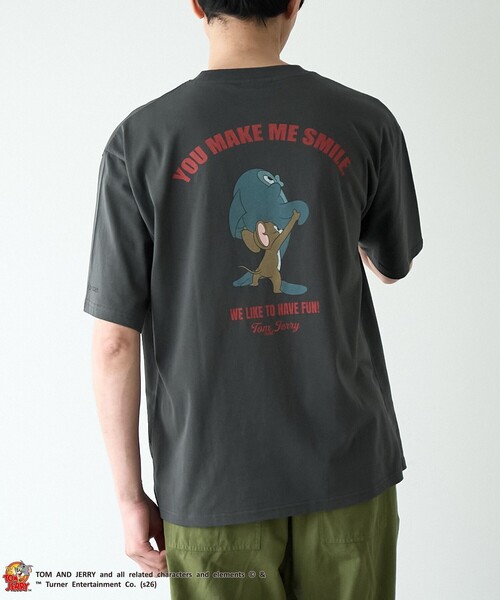 Tom&Jerry(トムアンドジェリー)の「TOM and JERRY (トムとジェリー)ヴィンテージライクTシャツ(Tシャツ/カットソー・メンズ・ベージュ/イエロー/ネイビー/ライム/ダークグレー/その他2/その他1・S/M/L/XL)」の10枚目の写真
