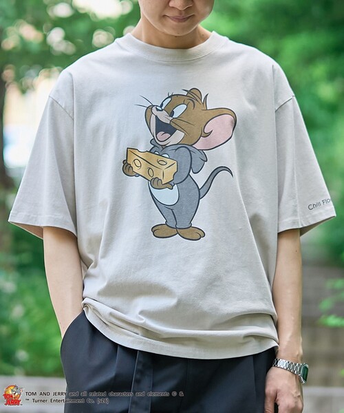 Tom&Jerry(トムアンドジェリー)の「TOM and JERRY (トムとジェリー)ヴィンテージライクTシャツ(Tシャツ/カットソー・メンズ・ベージュ/イエロー/ネイビー/ライム/ダークグレー/その他2/その他1・S/M/L/XL)」の17枚目の写真