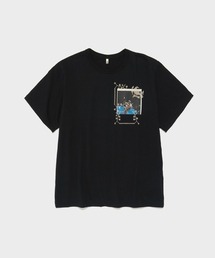 【KHOKI/コッキ】Embroidery and print design T-shirt