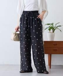 CIAOPANIC TYPY | 【3サイズ展開】楊柳花柄刺繍イージーパンツ(その他パンツ)