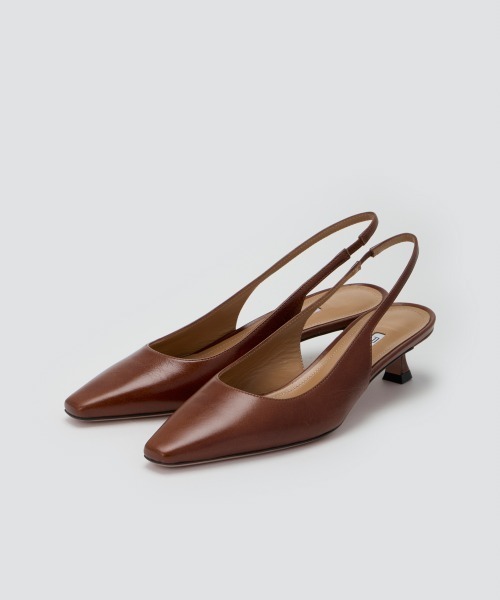 セール】VENERE バックスリング パンプス 3.5cm BROWN（パンプス