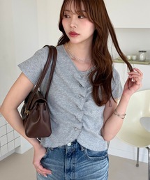 Tシャツ/カットソー（グレー/灰色系・フリル）ファッション通販 - ZOZOTOWN