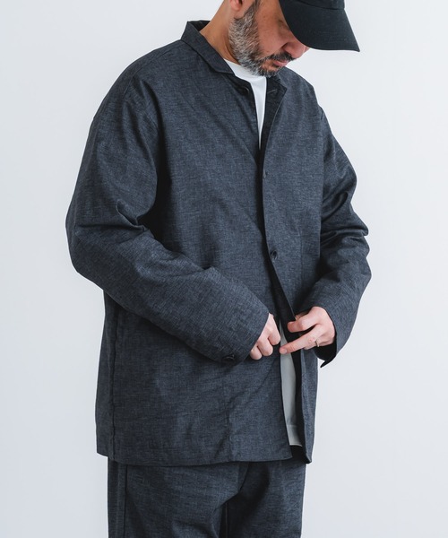quadro（クオドロ）の「ヘンプポリシャンブレーカバーオール（カバーオール・メンズ・チャコール/グレー・LARGE/MEDIUM）」の10枚目の写真