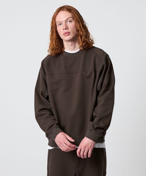 UNITED ARROWS & SONS(ユナイテッドアローズアンドサンズ)の「<UNITED ARROWS & SONS> RGRN CRW SWEAT SHIRT/スウェットシャツ(スウェット・メンズ・ダークブラウン/ベージュ・M/XL/S/L)」の2枚目の写真