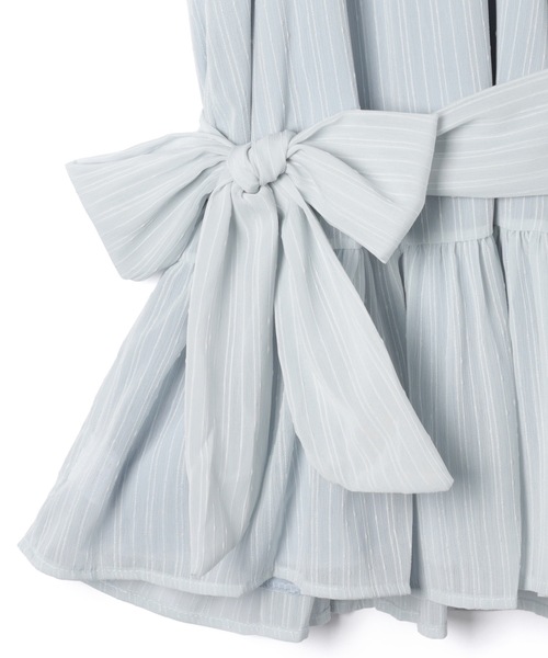 M DOLLY（エムドリー）の「Ribbon lulu chiffon mini dress / リボンルルシフォンミニドレス（ワンピース・レディース・ライトブルー/ブラック・S/M）」の19枚目の写真