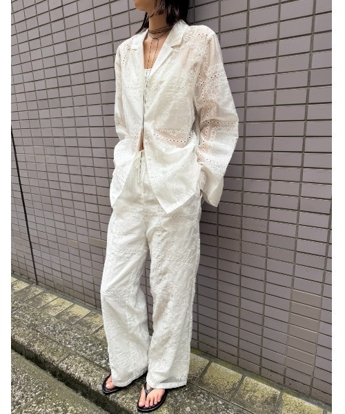 AIC.(エーアイシー)の「エンブロイダリーイージーパンツ(その他パンツ・レディース・ブラック/ブラウン/オフホワイト・FREE)」の14枚目の写真